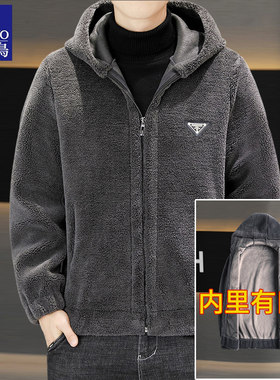 啄木鸟双面绒男士外套冬季新款