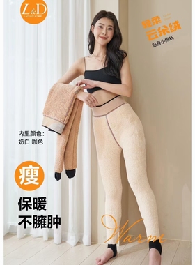 法兰雷地8629云朵绒打底裤600克特厚外穿高腰加厚保暖裤加绒华义