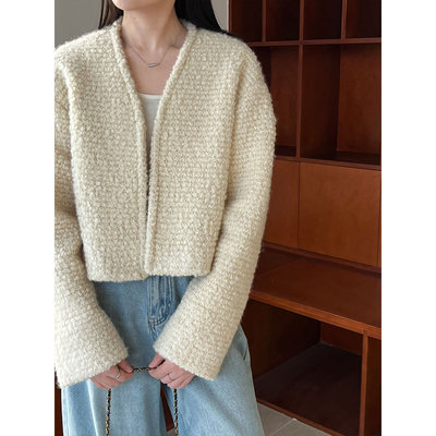 小香风羊毛外套女2025秋冬装