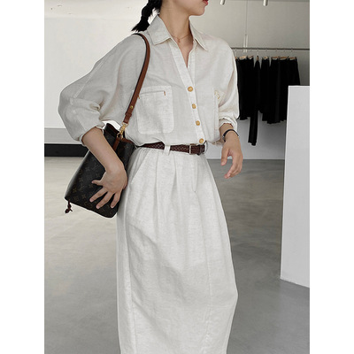 小众设计感秋装长袖连衣裙