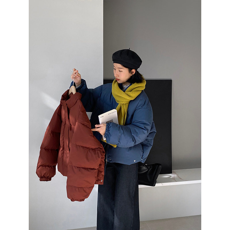 立领新国标90白鸭绒羽绒服女