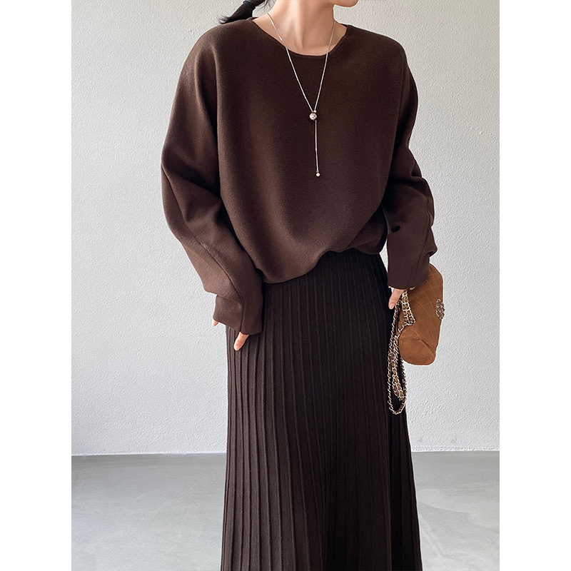 秋冬新款韩系设计感加厚针织衫女