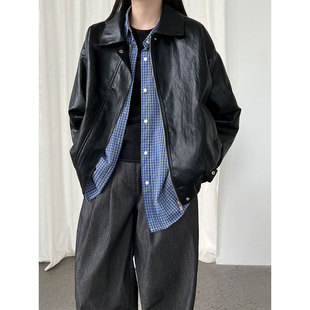 复古潮牌机车服美式 气质高级感机车服pu皮衣外套 夹克女25秋季 新款