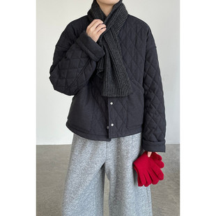 小个子时尚 韩系版 新款 2025冬季 宽松百搭棉服外套 菱格保暖棉服女款