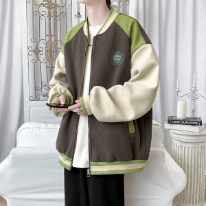 2025秋冬款潮牌夹克棒球服刺绣外套灰色-A011-1-JK129-P110图片
