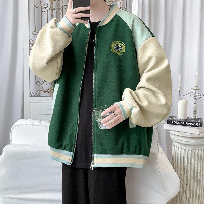 2025秋冬款夹克潮牌棒球服刺绣外套A011-1-JK129-P110,男装夹克,电商A011-1（原4007）