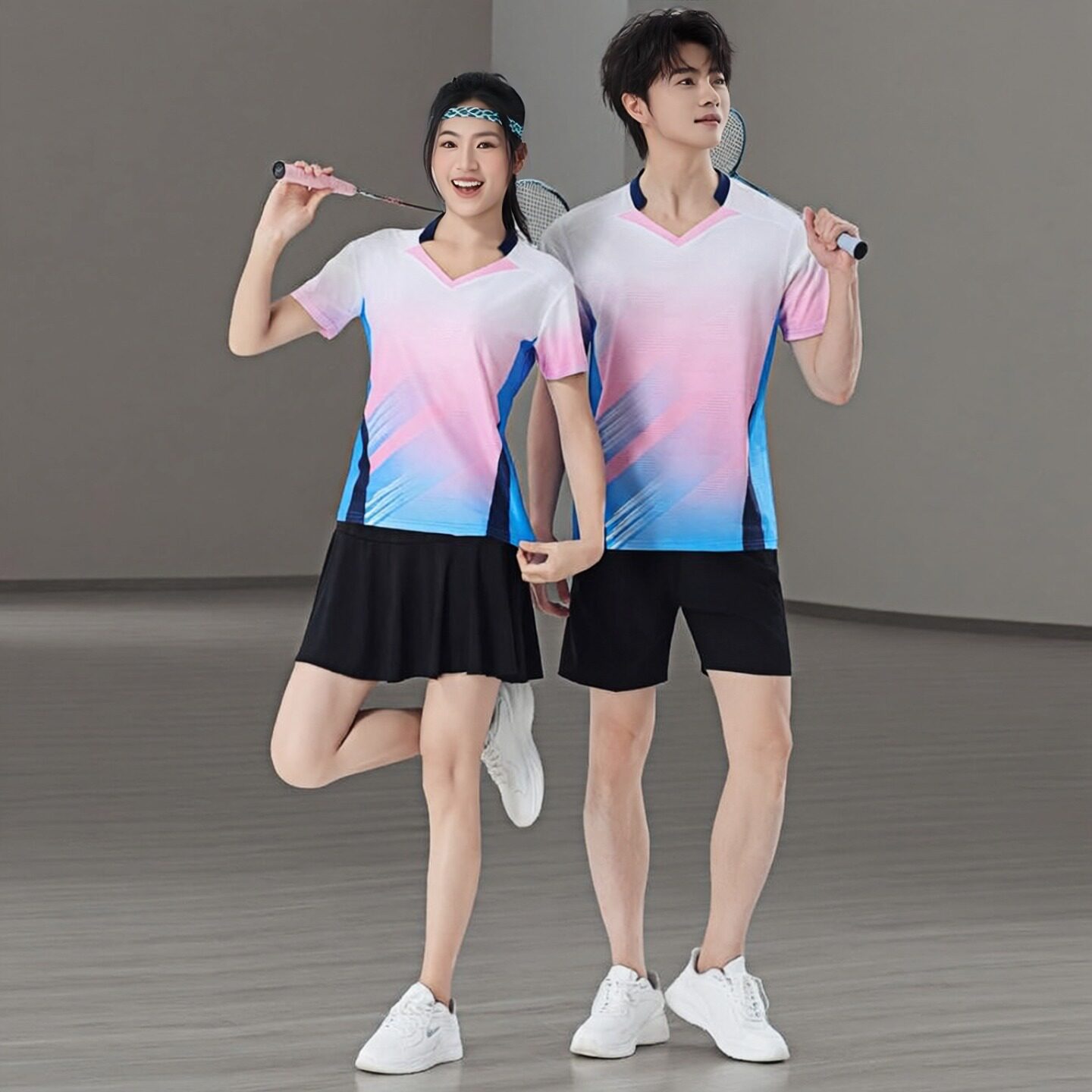 2026新款羽毛球服男女情侣款速干衣服运动上衣专业训练比赛服定制