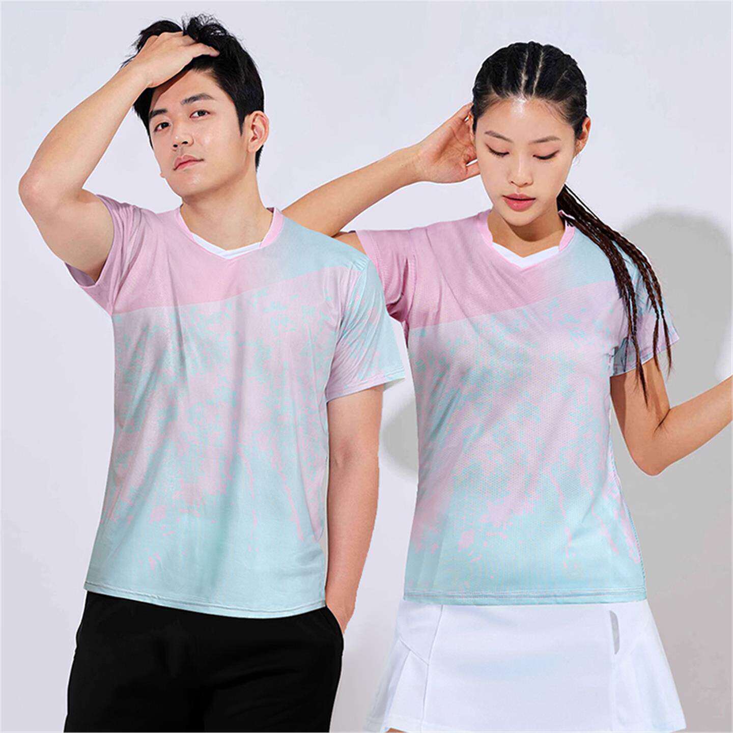 2026新款羽毛球服套装女比赛训练队服男夏季速干情侣运动球衣定制