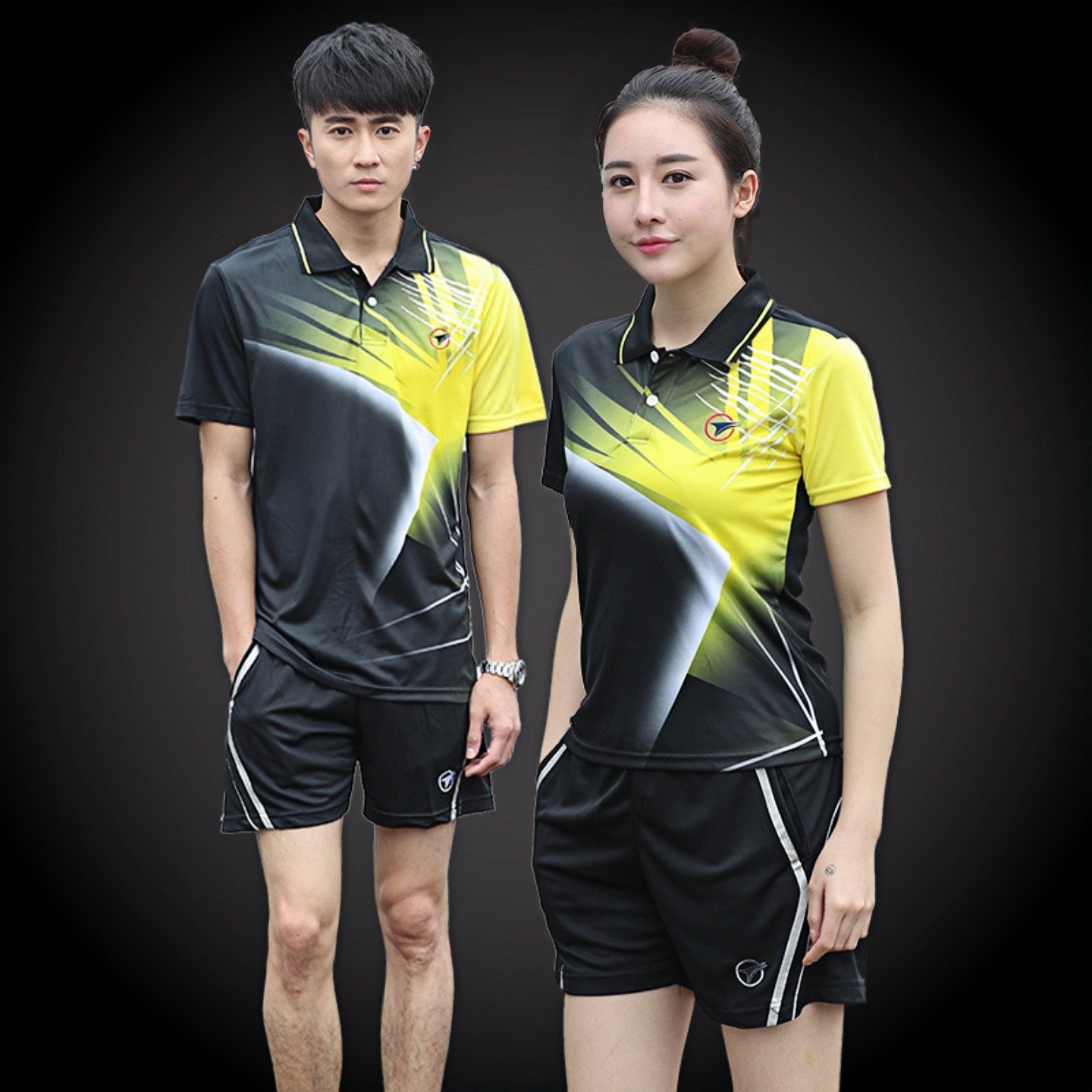 乒乓球服套装男女款短袖速干透气训练比赛服新款翻领运动羽毛球服
