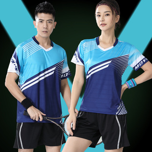 女网球服裤 速干韩版 套装 羽毛球服男女运动短袖 裙团体定制比赛队服