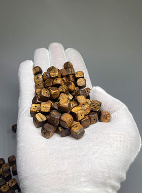 天然沉香散珠DIY方珠佛珠串珠男女念珠臻品配件配饰保真老料臻品