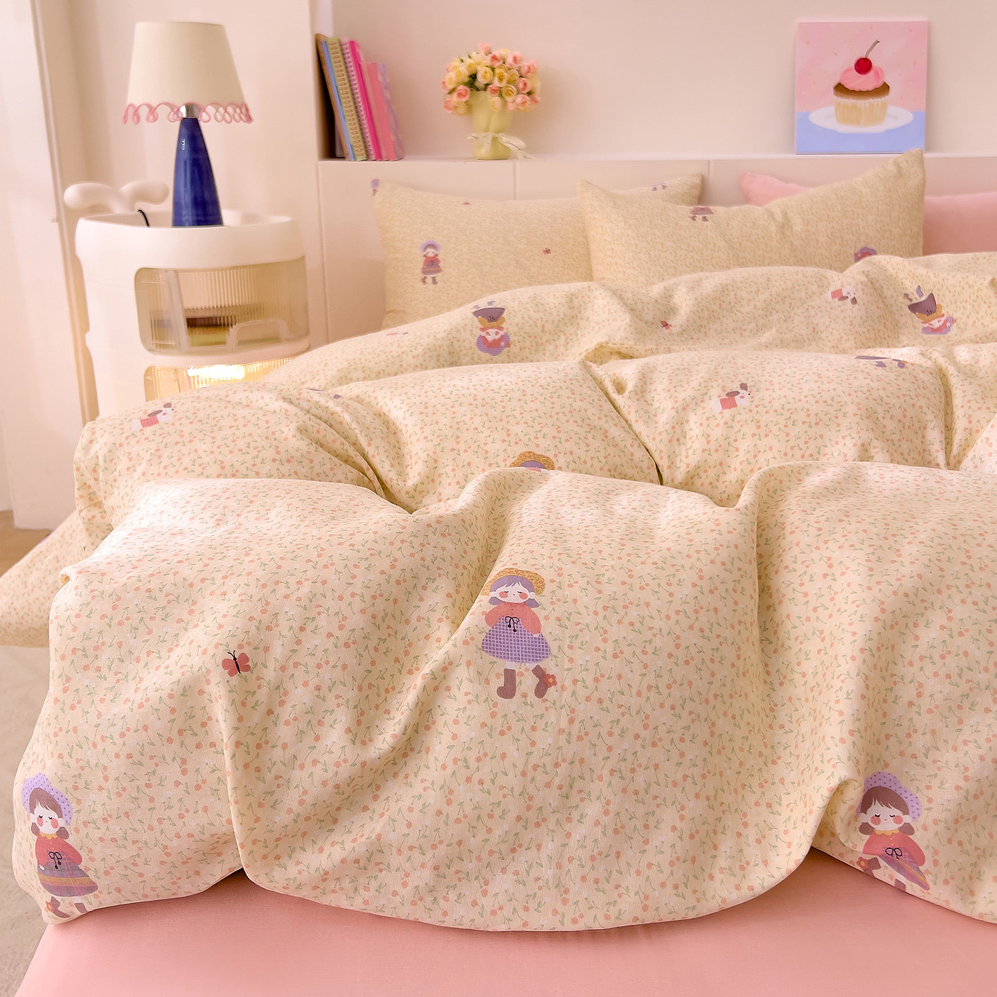 春日女孩2025新款纯棉小温暖双层纱单品被套系列（可定做尺寸）,床上用品,被套,淘宝优惠券,粉丝福利购,淘宝优惠卷