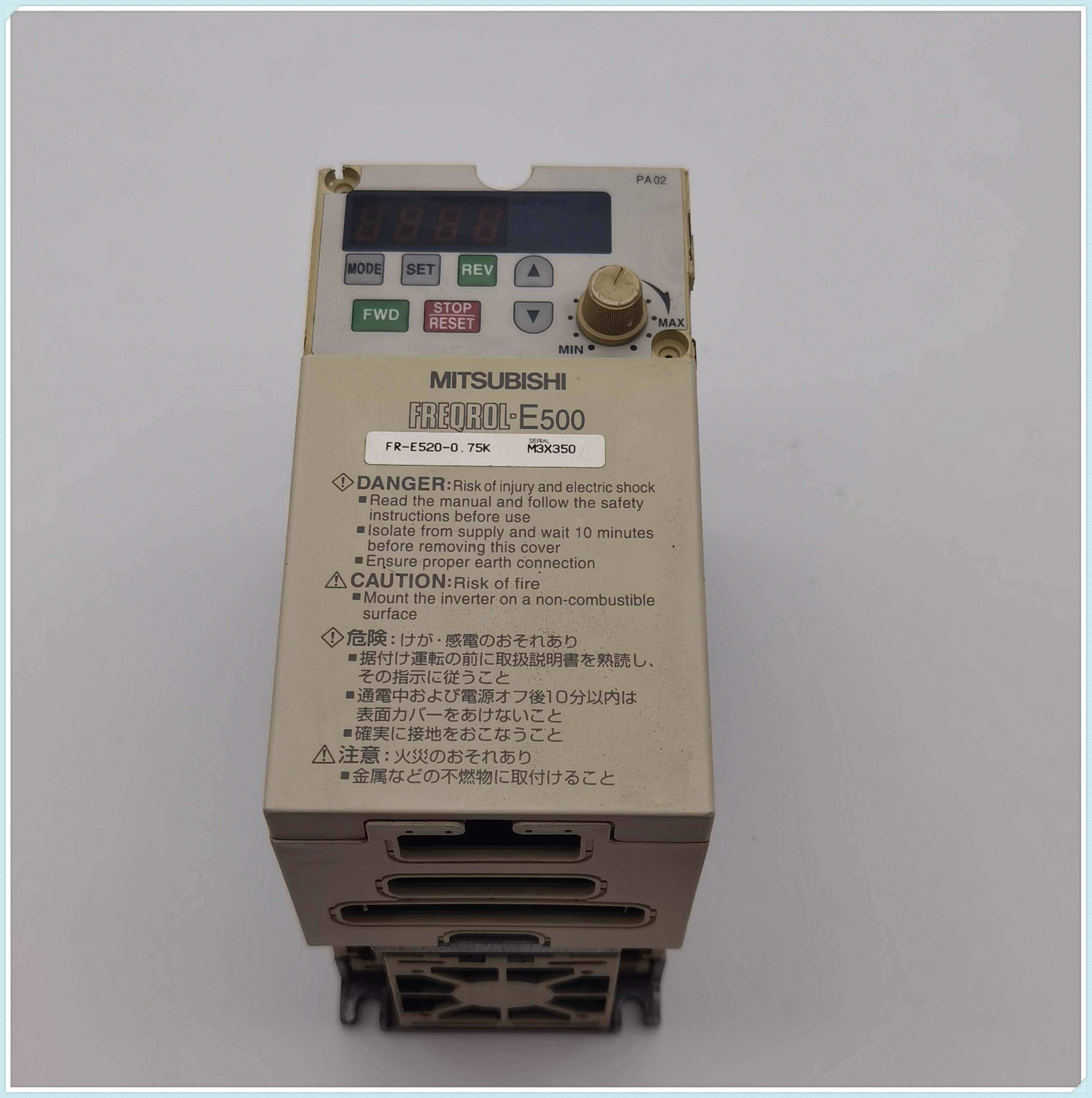 三菱e500系列750w变频器fr-e520s-0.75k 220v功能完好实物拍询