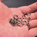 钥匙环钥匙扣钢丝小环配件窗帘挂钩镀镍圆环光圈DIY汽车钥匙圈