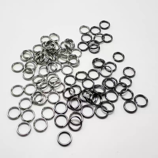 钥匙环钥匙扣钢丝小环配件窗帘挂钩镀镍圆环光圈DIY汽车钥匙圈