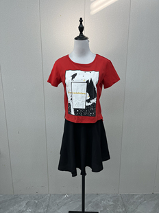 休闲百搭圆领减龄两件套套裙 韩版 夏季 女装