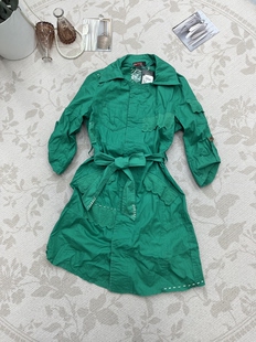 气质薄款 新款 风衣女大码 长款 外套 春秋显瘦垂感修身