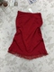 复古高腰显瘦A字短裙女百搭气质通勤红色短裙
