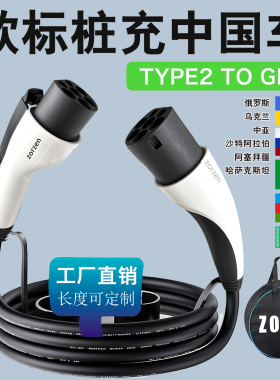 Type2toGB/T欧标国标双头枪中亚俄罗斯7KW22KWEVChargingCable