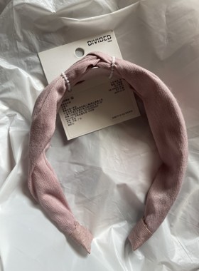 HM发箍网红INS风藕粉色打结简约发饰发捆压发碎