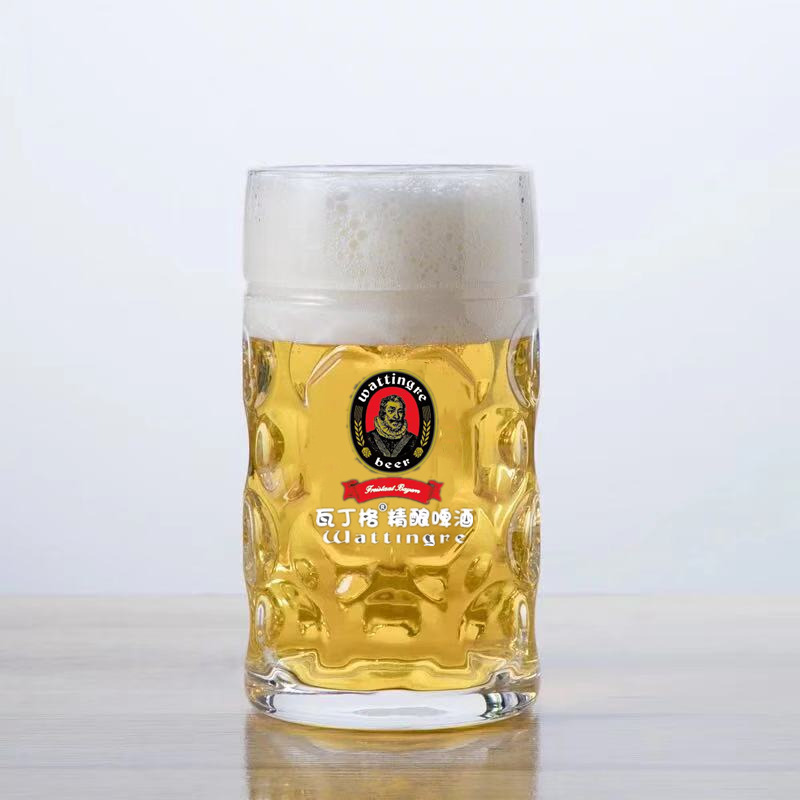瓦丁格专用精酿啤酒杯无铅超大1000毫升加厚扎啤杯酒馆用扎啤杯