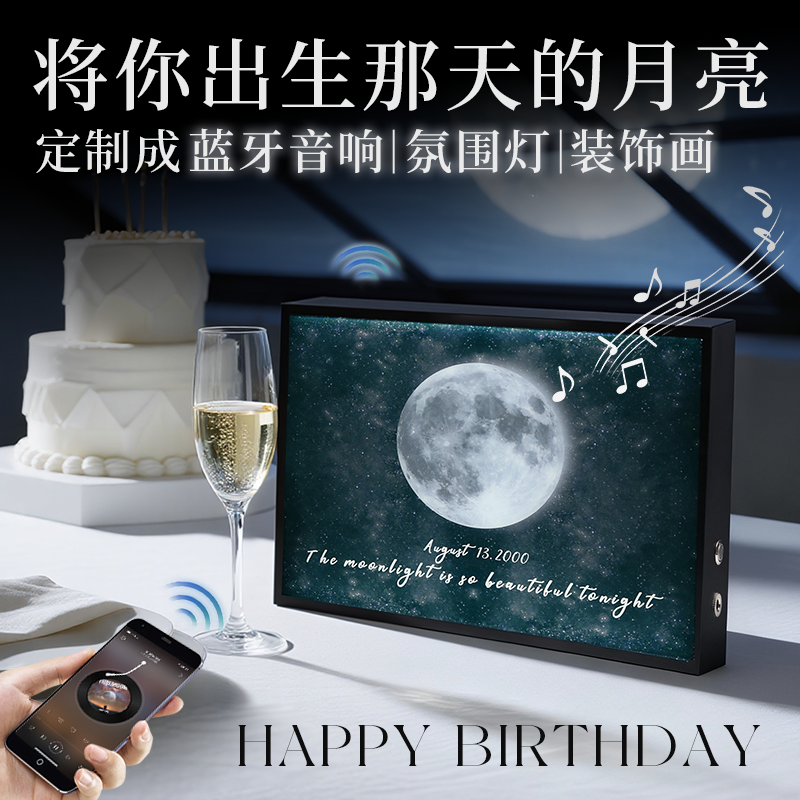 电子相框音乐照片墙会唱歌播放器电子蓝牙音响定制生日情人节礼物
