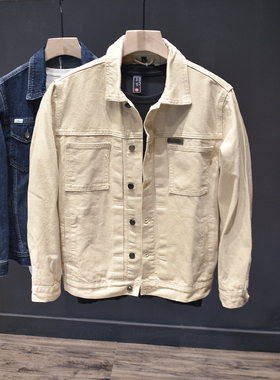 韩版修身牛仔外套男工装酷帅时尚百搭秋季休闲夹克潮牌水洗上衣男