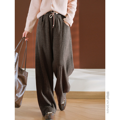 自然腰小耳出品长裤直筒裤