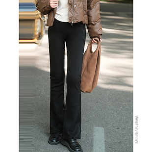 微喇超模裤 型加绒裤 纯色显瘦微喇叭裤 实穿版 女 经典 小耳出品