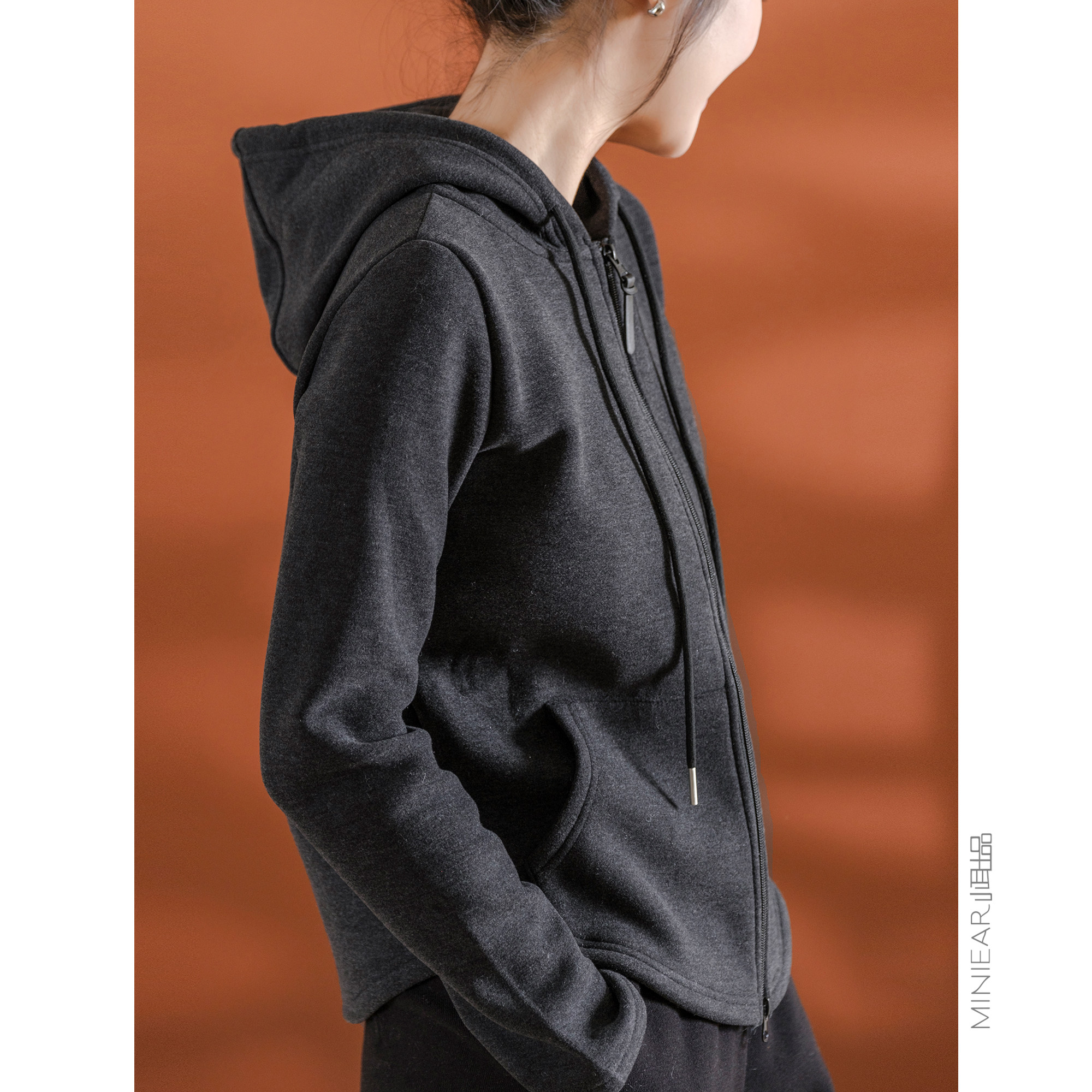 小耳出品显瘦连帽拉链卫衣外套