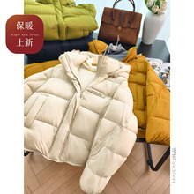 小耳出品 蓬松面包羽绒 短款抬比例/90鸭绒/篙充绒连帽拉链羽绒服
