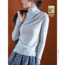 打底衫 百搭木耳边长袖 T恤 羊毛混纺时尚 小耳出品柔软亲肤透气棉