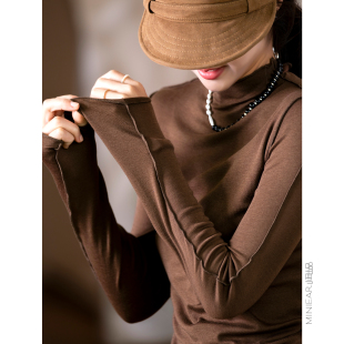 lan 简约修身 精莱赛尔 外缝花边 显瘦打底T 琎口绵羊毛 小耳出品