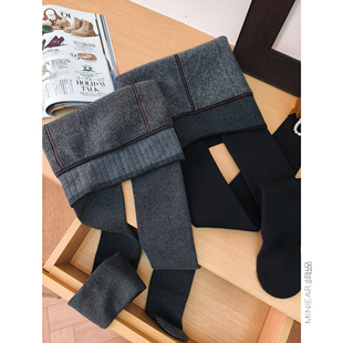 320克 踩脚 加绒弹力舒适保暖发热袜打底袜女 连脚 小耳出品