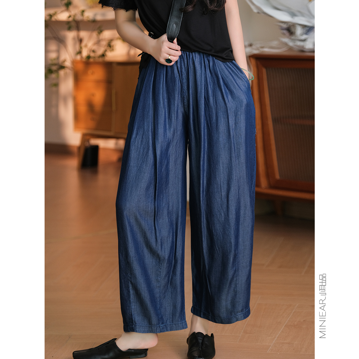 自然腰九分裤2024年夏季