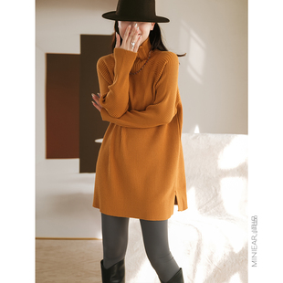 安迪绒毛衣女中长款 冬新品 盖屁股套头毛衣 700g重 小耳出品