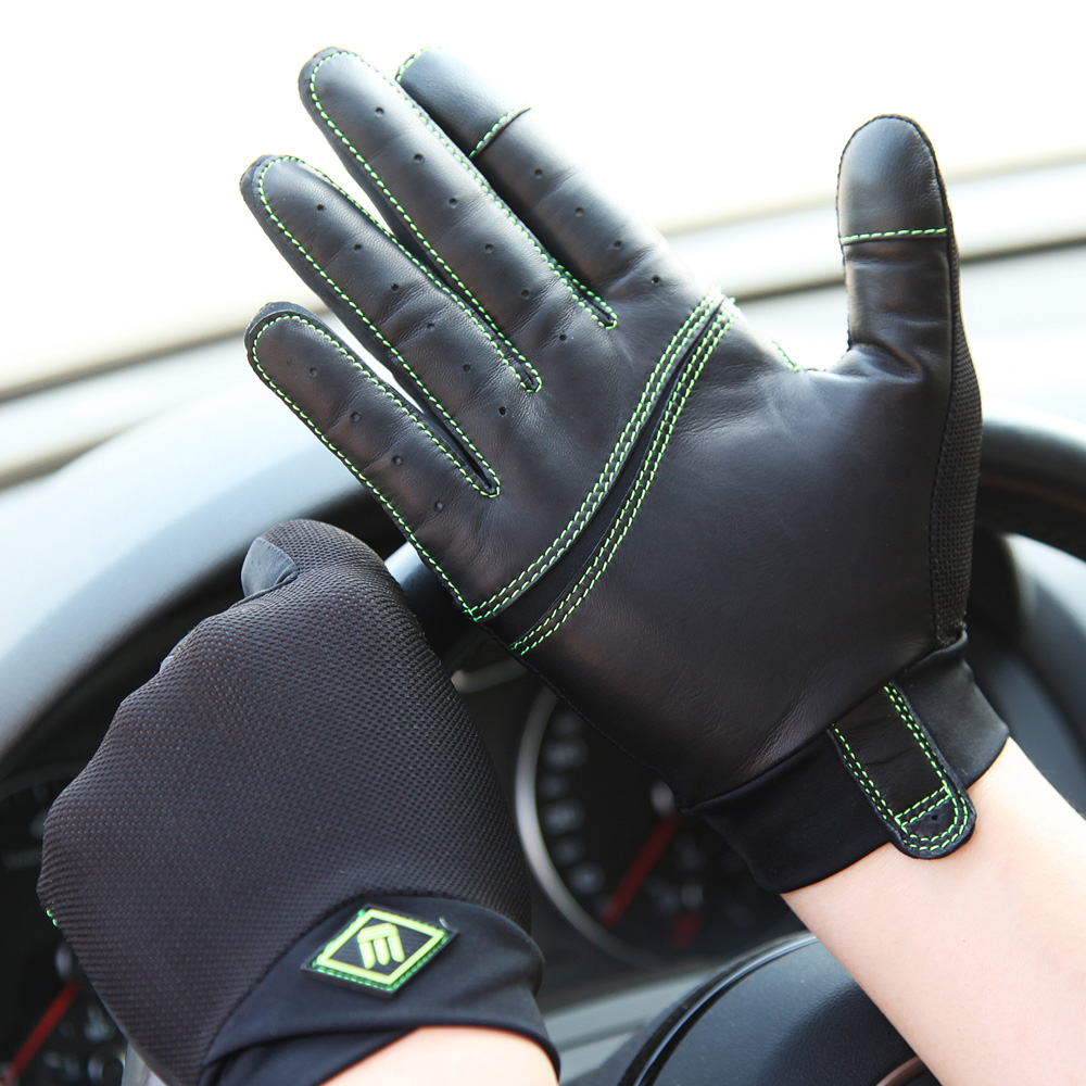 男士秋冬季吸汗防滑小羊皮手套