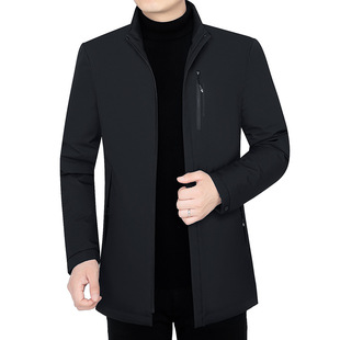 中老年棉服男士加厚休闲冬装爸爸中长款保暖棉衣商务父亲外套