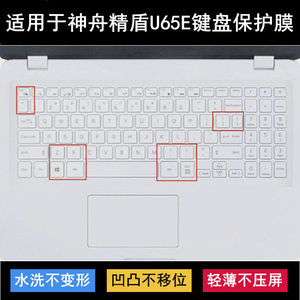 适用神舟精盾U65E青春版键盘膜15.6寸笔记本电脑防尘防水可爱卡通
