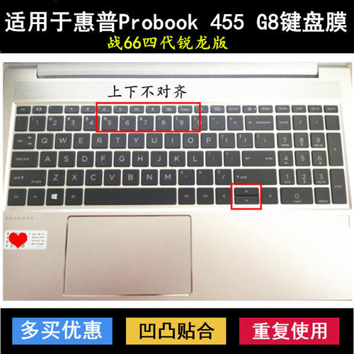 适用惠普Probook 455 G8键盘膜15.6寸zhan战66四代锐龙笔记本电脑