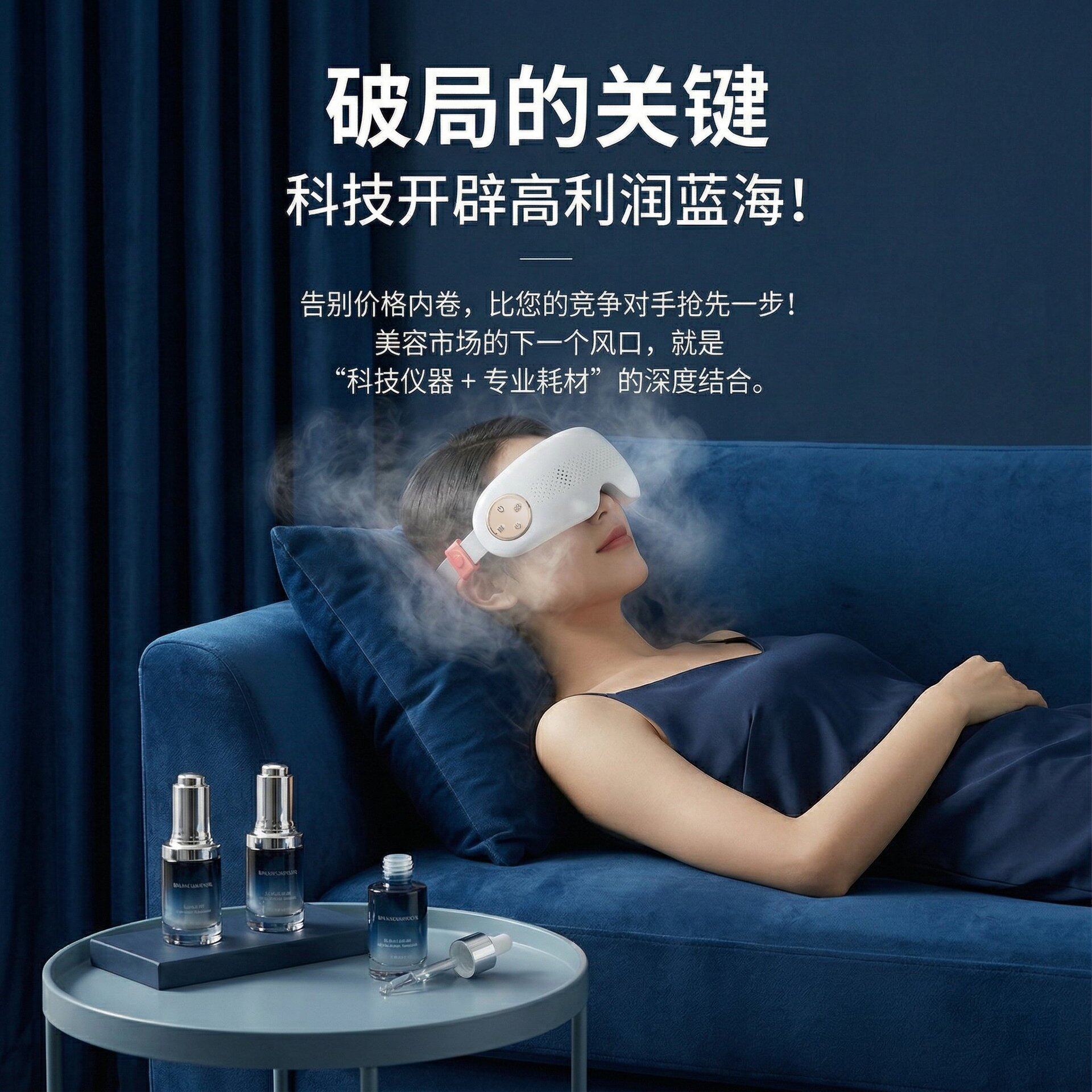 美业眼部护理雾化仪蒸气眼器热敷按摩三合一家用护眼仪眼部按摩器