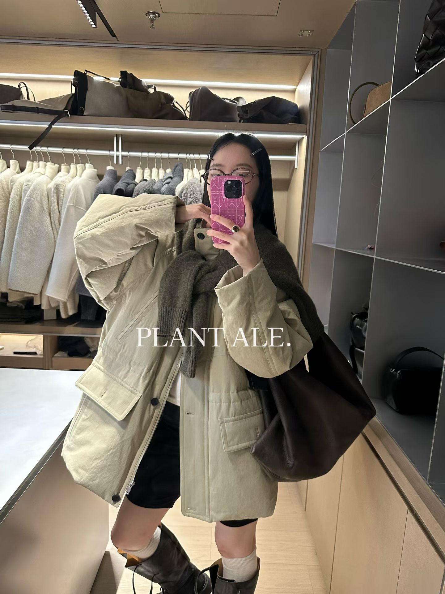 Plant Ale～冬上新韩系复古立领宽松高级派克派克鹅绒服外套