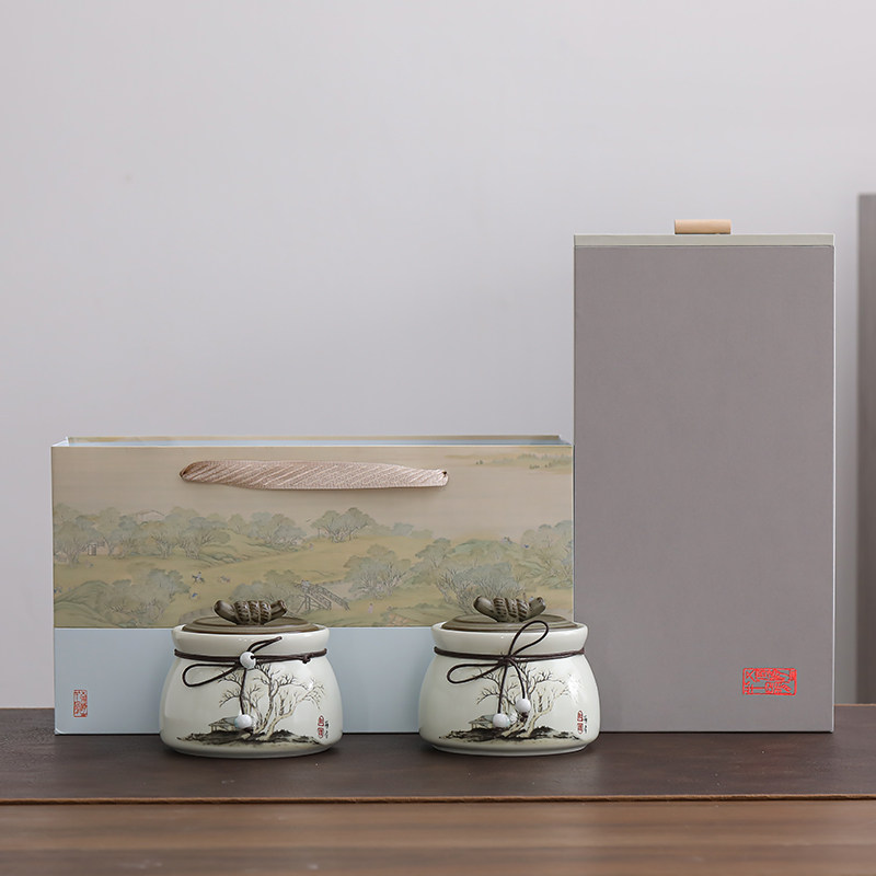 西洋参/枸杞/铁皮石斛/茶叶空礼盒包装密封罐半斤存储罐批发定制