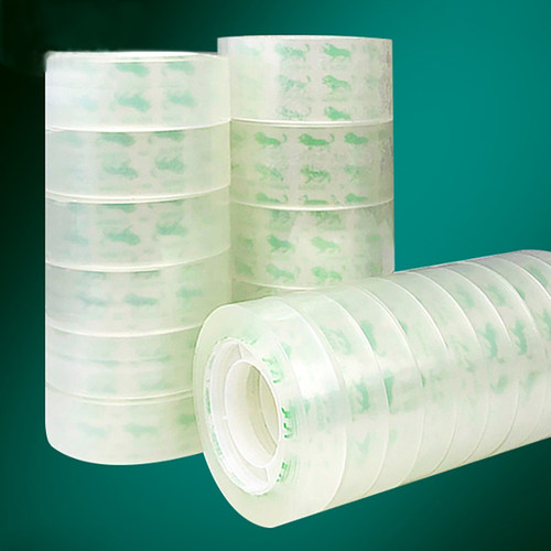 24卷透明胶带胶布小号学生用细粘错题封口胶小卷手撕胶纸窄胶带