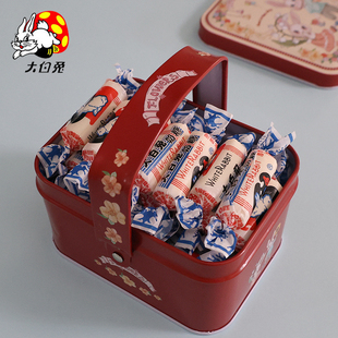 大白兔奶糖上海冠生园奶糖120g原味软糖礼盒铁盒礼物年货零食糖果