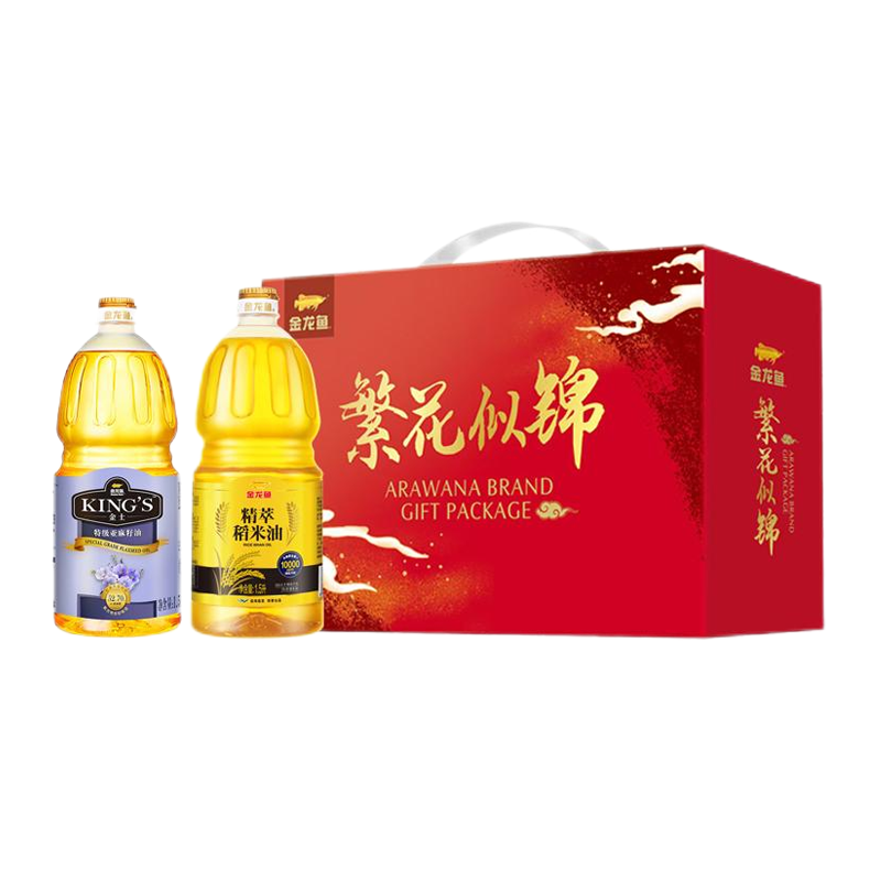 金龙鱼稻米油亚麻籽油礼盒装3L