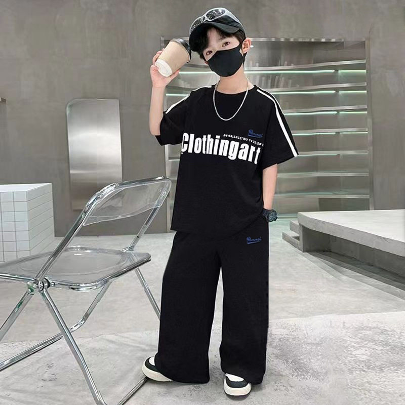 童装男童夏装套装新款中大童运动短袖夏季男孩薄款衣服休闲两件套