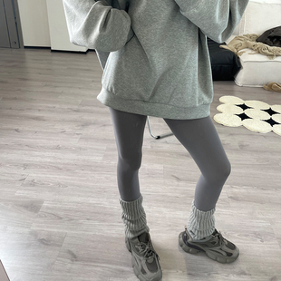 妖怪森林格雷系穿搭灰色丝袜女春秋款 打底天鹅绒 高密高弹柔软秋季