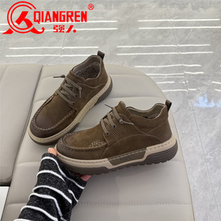 冬季 舒适休闲皮鞋 保暖加绒休闲板鞋 2025新款 男百搭 男棉鞋 强人男鞋