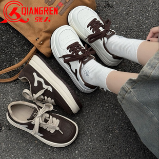 女保暖棉鞋 加绒休闲板鞋 2025新款 厚底鞋 强人女鞋 女小白鞋 冬季